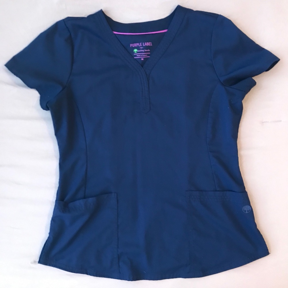 navy blue women scrub set medium